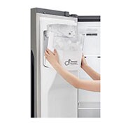 LG Frigider Side by Side | Clasa F | 591 L | Total No Frost | Smart Diagnosis | Compresor Linear Inverter 10 ani Garanție | Gri închis, GSL360ICEZ   , GSL360ICEZ, thumbnail 6