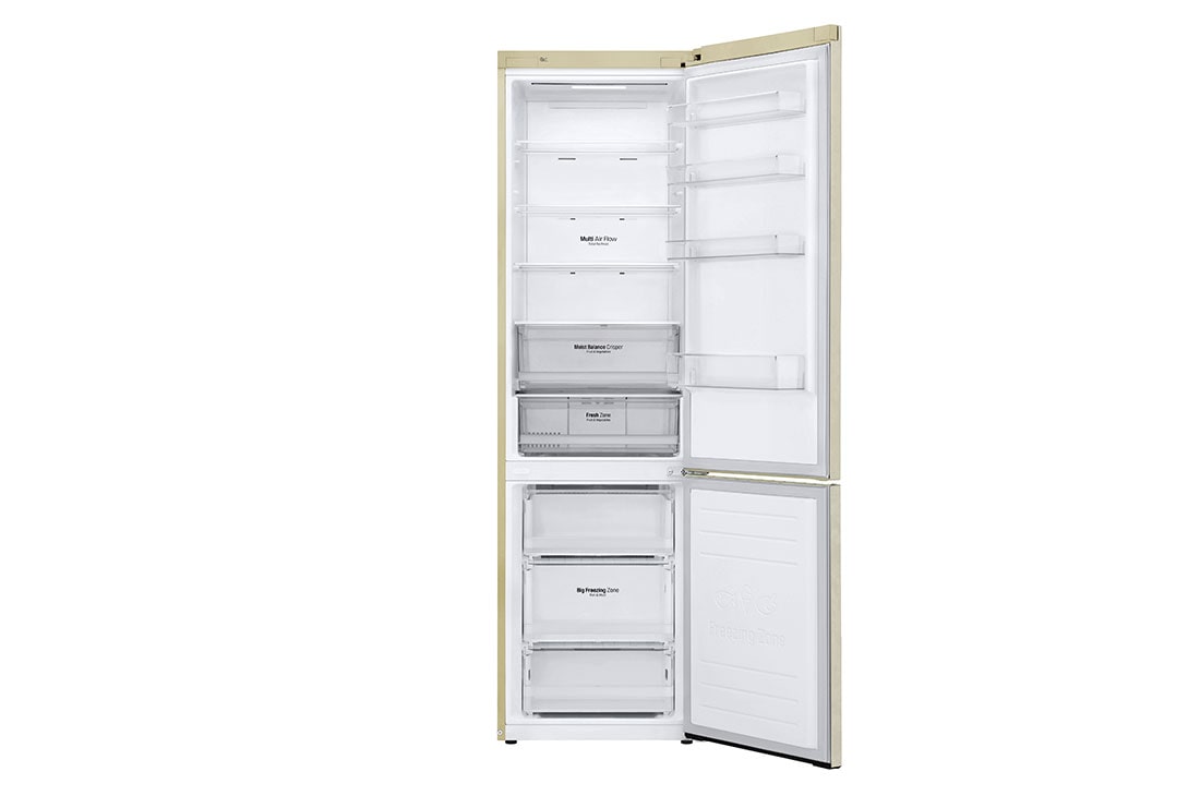 LG Combină frigorifică LG DoorCooling+™ | Clasa E | 384 l | Total No Frost | Compresor Linear Inverter 10 ani garanție | Bej, GBB62SEHZN, thumbnail 2