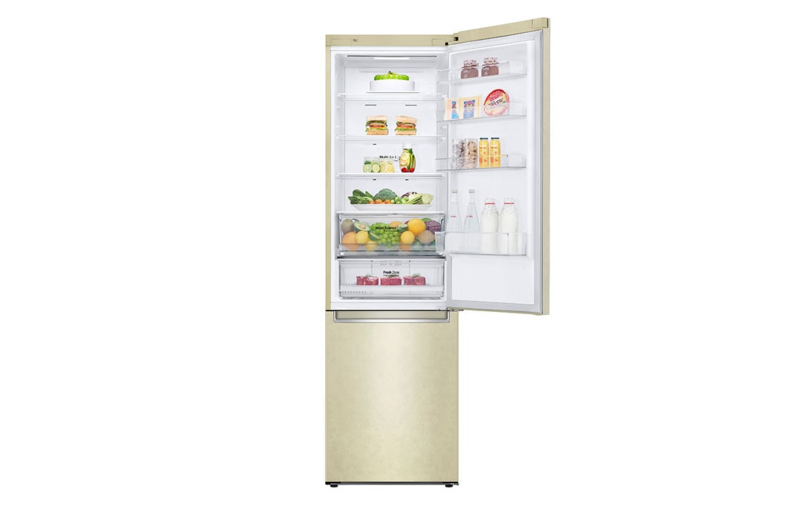 LG Combină frigorifică LG DoorCooling+™ | Clasa E | 384 l | Total No Frost | Compresor Linear Inverter 10 ani garanție | Bej, GBB62SEHZN, thumbnail 10