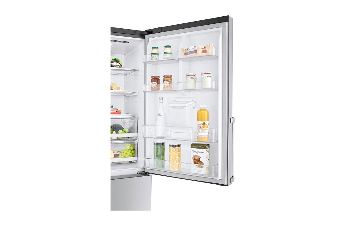 LG Combină frigorifică LG DoorCooling+™ | Clasa E | 451 l | Compresor Linear Inverter 10 ani garanție | Total No Frost | NatureFRESH™ | ThinQ™ | Gri metalizat, GBF569NSAZB, thumbnail 9