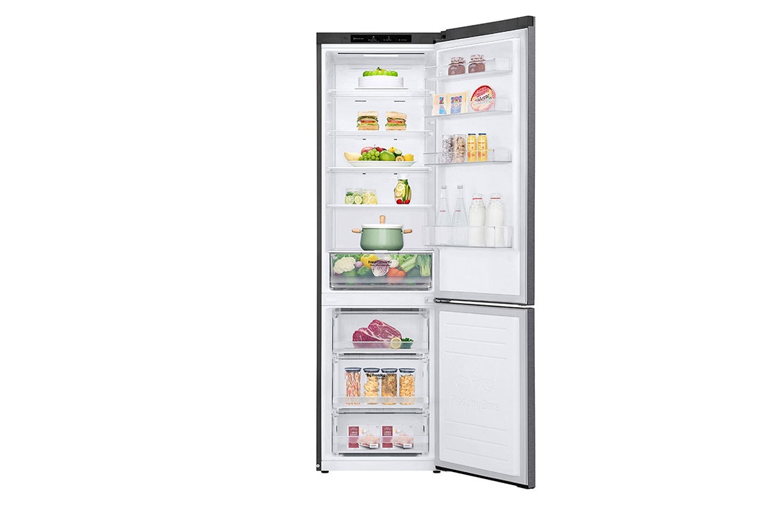 LG Combină frigorifică | Clasa D | 384 L | Total No Frost | Compresor Linear Inverter 10 ani Garanție | Door Cooling | Smart Diagnosis™ | Gri închis, GBP62DSSFR, thumbnail 3