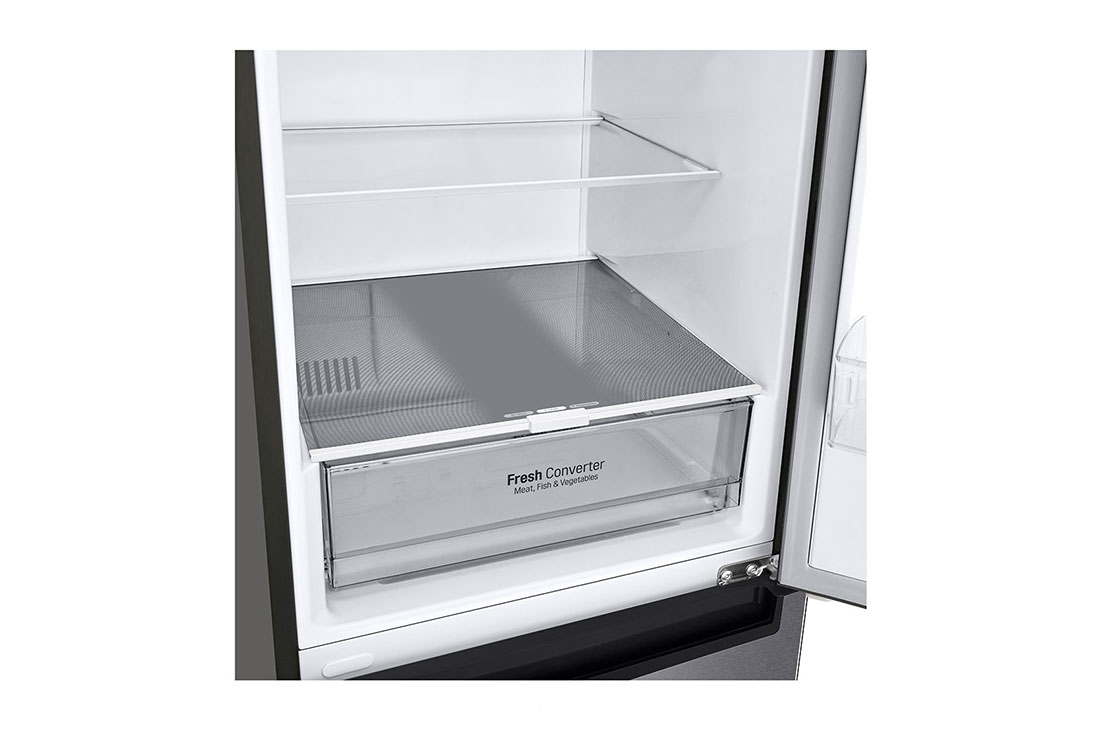 LG Combină frigorifică | Clasa D | 384 L | Total No Frost | Compresor Linear Inverter 10 ani Garanție | Door Cooling | Smart Diagnosis™ | Gri închis, GBP62DSSFR, thumbnail 4