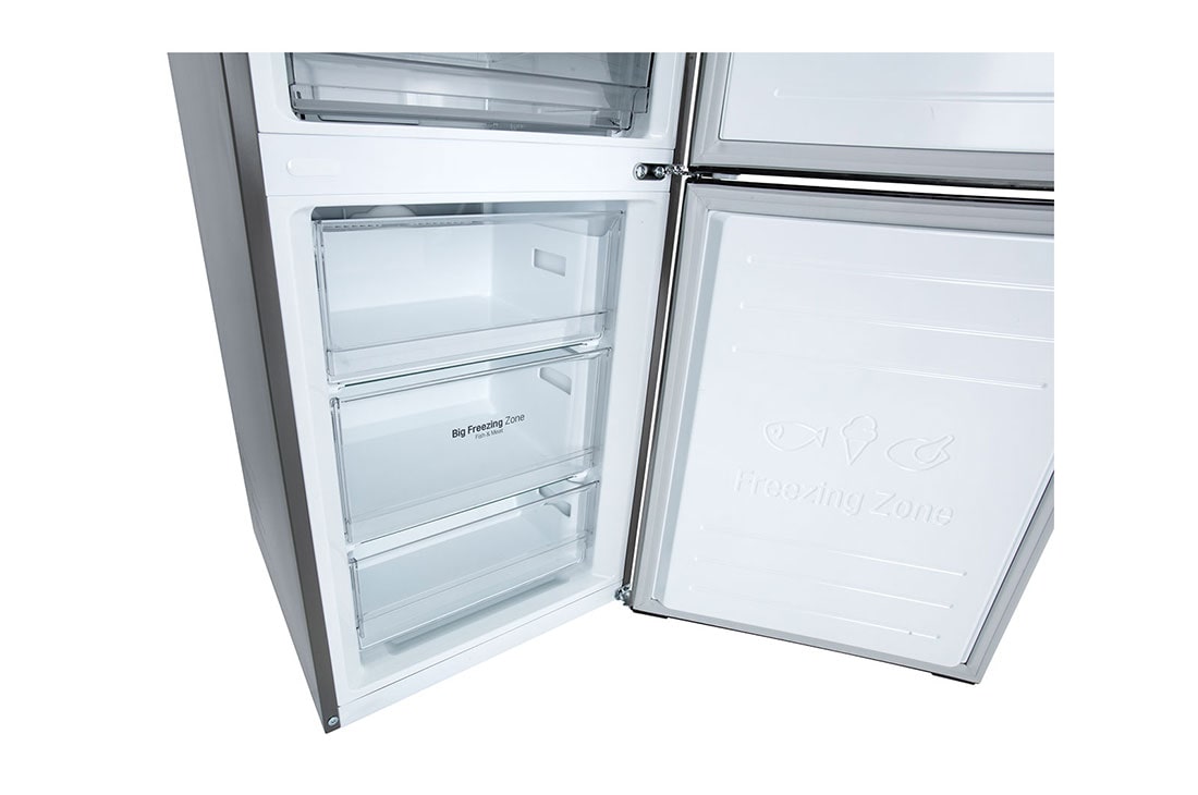 LG Combină frigorifică | Clasa D | 384 L | Total No Frost | Compresor Linear Inverter 10 ani Garanție | Door Cooling | Smart Diagnosis™ | Gri închis, GBP62DSSFR, thumbnail 6