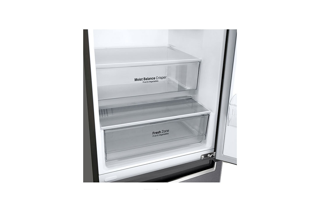 LG Combină frigorifică | Clasa E | 384 L | Total No Frost | Compresor Smart Inverter 10 ani Garanție | Door Cooling | Gri metalizat, Drawer, GBB62DSHMN, thumbnail 7