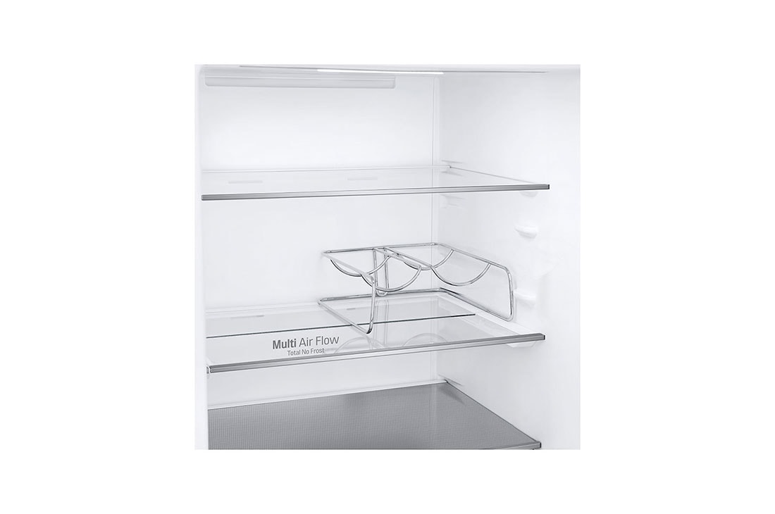 LG Combină frigorifică | Clasa E | 336 L | Total No Frost | Compresor Smart Inverter 10 ani Garanție | Door Cooling | ThinQ™ | Gri metalizat, Inner view without food, GBF71PZDMN, thumbnail 7