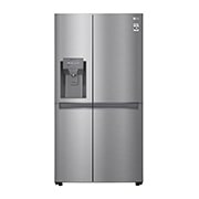 LG Frigider Side by Side | 601 L | Clasa F | Total No Frost | Compresor Smart Inverter 10 ani Garanție | Gri metalizat, Front View, GSL480PZXV, thumbnail 1