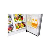 LG Frigider Side by Side | 601 L | Clasa F | Total No Frost | Compresor Smart Inverter 10 ani Garanție | Gri metalizat, Close Up view with food, GSL480PZXV, thumbnail 4