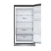 LG Combină frigorifică | Clasa E | 341 L | Total No Frost | Compresor Smart Inverter 10 ani Garanție | DoorCooling™ | ThinQ™ | Gri metalizat, Close Up Front View Door open, GBB61PZHMN, thumbnail 4