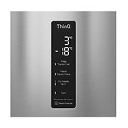 LG Combină frigorifică | Clasa E | 341 L | Total No Frost | Compresor Smart Inverter 10 ani Garanție | DoorCooling™ | ThinQ™ | Gri metalizat, LCD Panel View, GBB61PZHMN, thumbnail 7