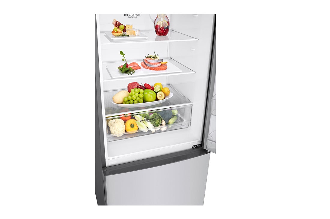 LG Combină frigorifică | 451 L | Compresor Smart Inverter 10 ani Garanție | Clasa E | DoorCooling™ | ThinQ™ | Gri metalizat, Detail View1, GBB566PZHMN, thumbnail 3
