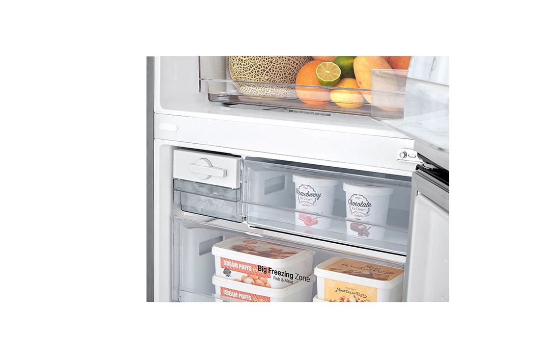 LG Combină frigorifică | 451 L | Compresor Smart Inverter 10 ani Garanție | Clasa E | DoorCooling™ | ThinQ™ | Gri metalizat, Detail View2, GBB566PZHMN, thumbnail 4