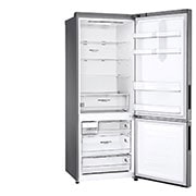 LG Combină frigorifică | 451 L | Compresor Smart Inverter 10 ani Garanție | Clasa E | DoorCooling™ | ThinQ™ | Gri metalizat, Left view with open door, GBB566PZHMN, thumbnail 11