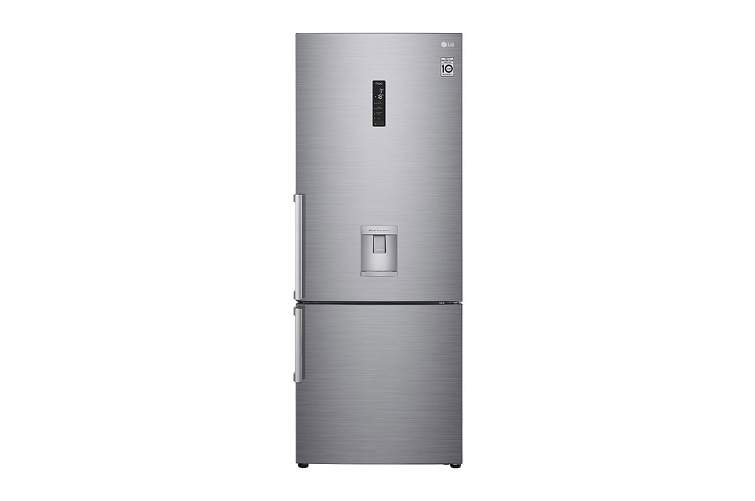 LG Combină frigorifică | 446 L | Compresor Smart Inverter 10 ani Garanție | Clasa E | DoorCooling™ | ThinQ™ | Gri metalizat, Front image, GBF567PZCMB