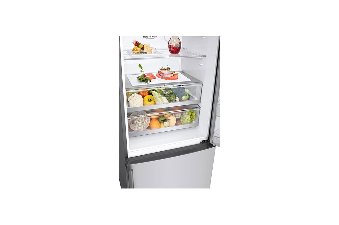 LG Combină frigorifică | 446 L | Compresor Smart Inverter 10 ani Garanție | Clasa E | DoorCooling™ | ThinQ™ | Gri metalizat, Detail1, GBF567PZCMB, thumbnail 4