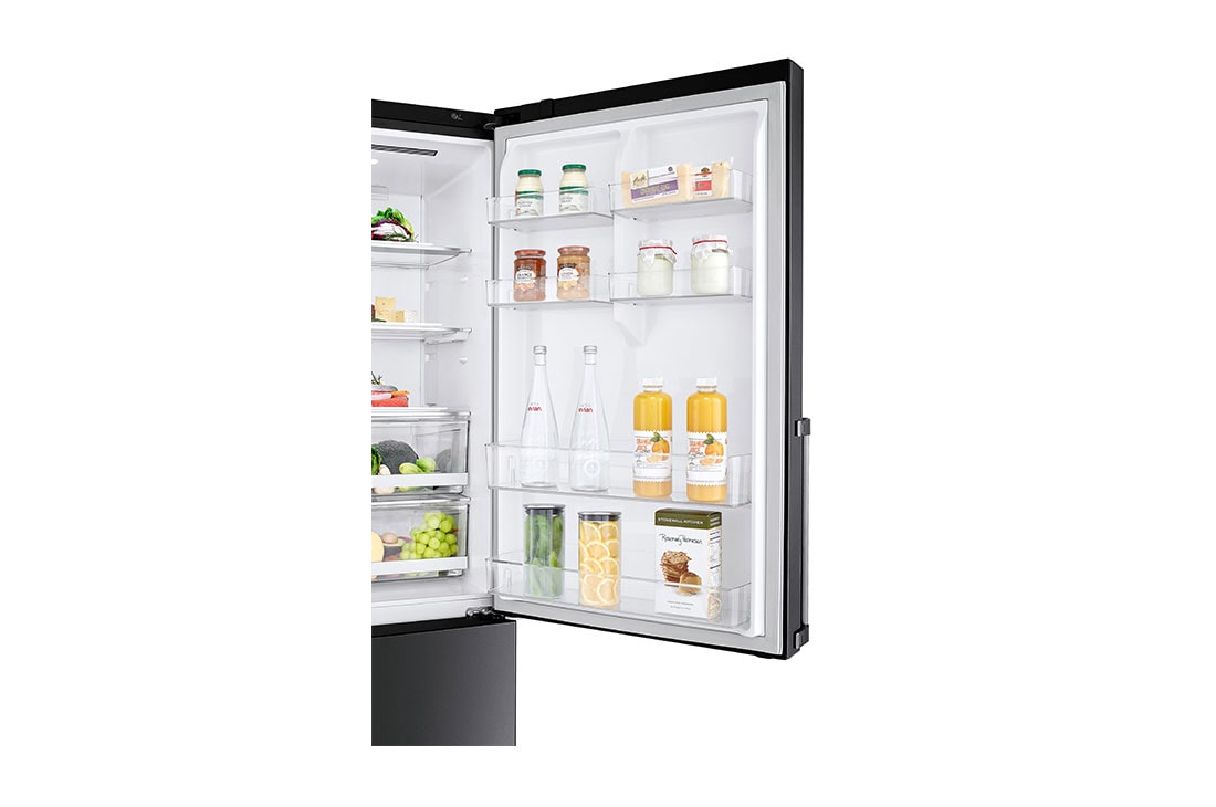 LG Combină frigorifică | 451 L | Total No Frost | Clasa E | Compresor Smart Inverter 10 ani Garanție | DoorCooling™ | ThinQ™ | Negru mat, Detail view6, GBB569MCAMB, thumbnail 9