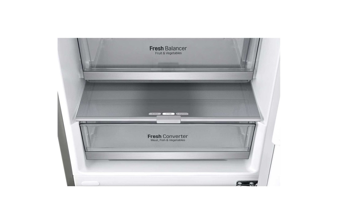 LG Combină frigorifică | Clasa C | 384 L | Total No Frost | Compresor Linear Inverter 10 ani Garanție | Door Cooling | SmartThinQ™ | Gri metalizat, detail image, GBB72SAUCN, thumbnail 7