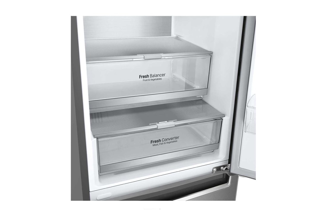LG Combină frigorifică | Clasa C | 384 L | Total No Frost | Compresor Linear Inverter 10 ani Garanție | Door Cooling | SmartThinQ™ | Gri metalizat, detail image, GBB72SAUCN, thumbnail 9