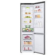 LG Combină frigorifică | Clasa D | 384 L | Compresor Smart Inverter | DoorCooling™ | LINEARCooling™ | Grafit Inchis, front open food view, GBP62DSSGR, thumbnail 2