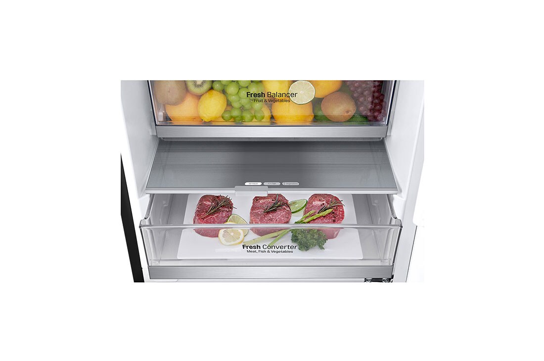 LG Combină frigorifică | Clasa D | 384 L |  Compresor Smart Inverter 10 ani garanție | Door Cooling™ | SmartDiagnosis™ , GBB72MCEGN, GBB72MCEGN, thumbnail 5