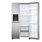 LG Side by Side LG, 635 L,  LINEARCooling™, DoorCooling+™, ThinQ™, vedere frontală deschisă în partea dreaptă, GSLV70PZTE, thumbnail 10