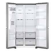 LG Side by Side LG, 635 L,  LINEARCooling™, DoorCooling+™, ThinQ™, vedere frontală deschisă, GSLV70PZTE, thumbnail 3