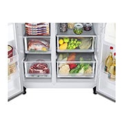 LG Side by Side LG, 635 L,  LINEARCooling™, DoorCooling+™, ThinQ™, vedere sertar, GSLV70PZTE, thumbnail 4