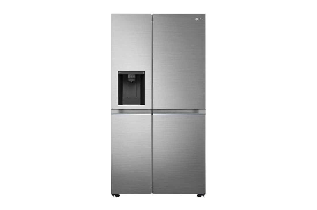 LG Frigider Side by Side | 635 L | Clasa E | LINEARCooling™ | DoorCooling+™ | ThinQ™, vedere frontală, GSLV70PZTE