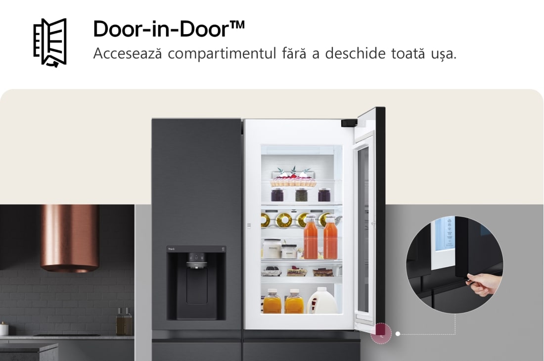 LG Side by Side LG, Door-in-Door™, 635, LINEARCooling™, DoorCooling+™, UVnano™, FRESHBalancer™, GSJV91BSAE, thumbnail 16