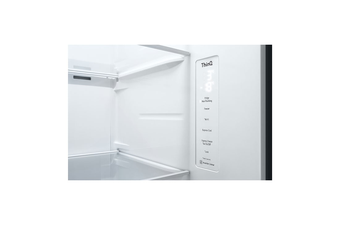 LG Frigider Side by Side | 635 L | Total No Frost | Clasa E | LINEARCooling™ | DoorCooling™  | ThinQ™, vedere dozator, GSLV71PZTE, thumbnail 7