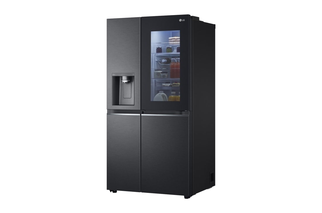LG Frigider LG | Door-in-Door™ | InstaView™| Clasa F | 635 L | LINEARCooling™ | Door Cooling™ | SmartDiagnosis™ | UVnano™ | Compresor Inverter Linear, vedere laterală în partea dreaptă, GSXV91MCAF, thumbnail 13