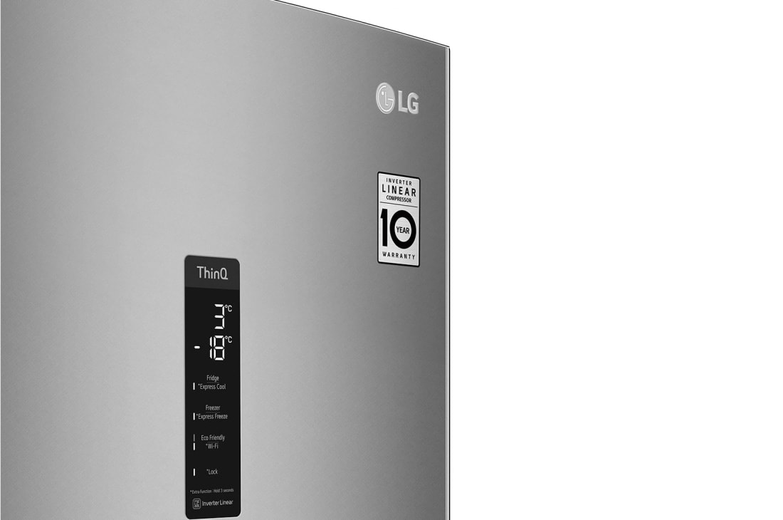 LG Combină frigorifică | Clasa C | 384 L | Total No Frost | Compresor Smart Inverter 10 ani Garanție | Door Cooling | ThinQ™ | Gri metalizat, detail image, GBB72SAUCN1, thumbnail 4
