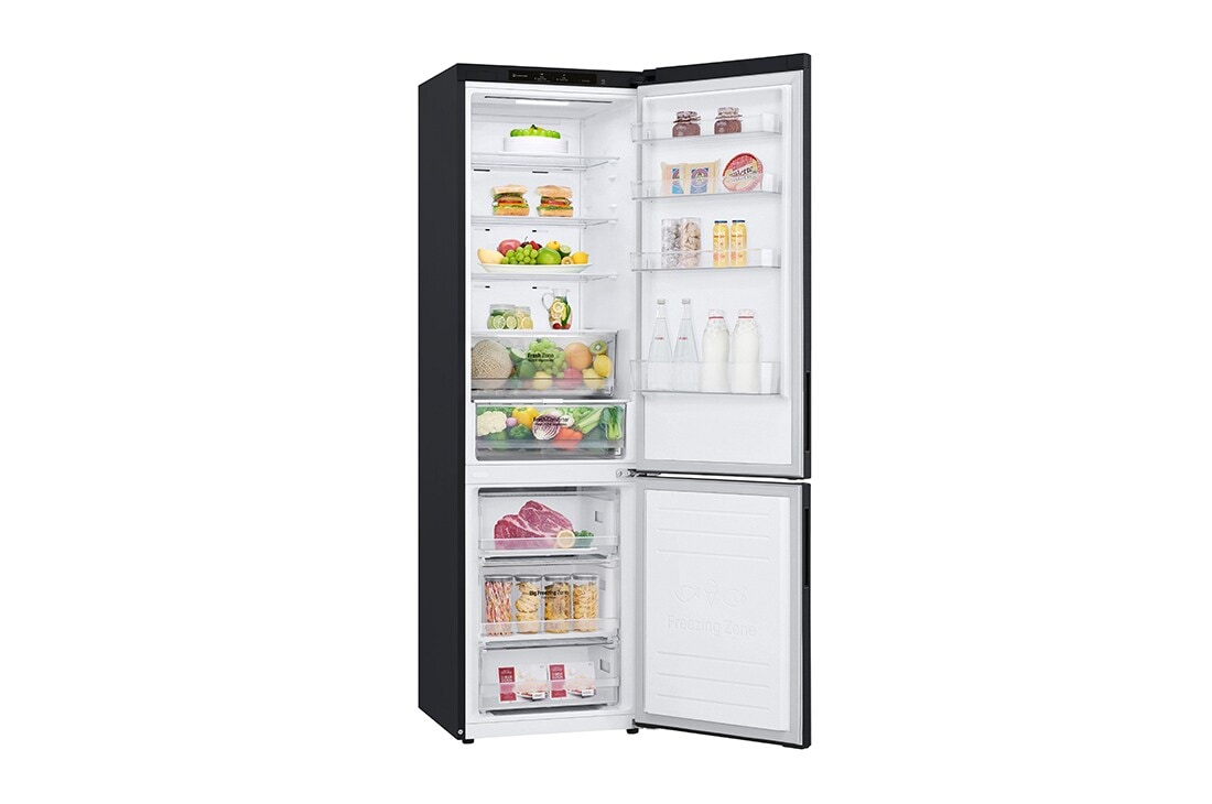 LG  Combină Frigorifică | 384 L | Clasa B | Compresor Inverter Linear | DoorCooling+™ | Negru mat, LeftSideOpen Food image, GBP62MCNBC, thumbnail 11