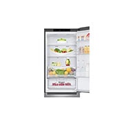LG Combină frigorifică | Clasa C | 341 L | Compresor Smart Inverter 10 ani garanție | Door Cooling™ | SmartDiagnosis™ | Argintiu, open door with food, GBB61PZGCN1, thumbnail 9