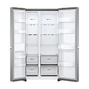 LG Side by Side LG, No Frost, 655 L, Compresor Inverter Linear, Clasa E, Argintiu, vedere i-micom, GSBV70PZTE, thumbnail 6