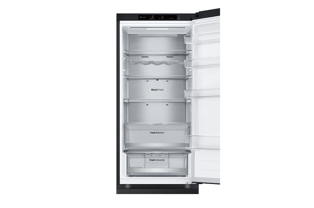 LG Combina Frigorifica, 387L, No Frost, Compresor Smart Inverter,  Display cu LED Interior, Clasa D, 203 cm, Duct view without food, GBV7280DEV, thumbnail 7