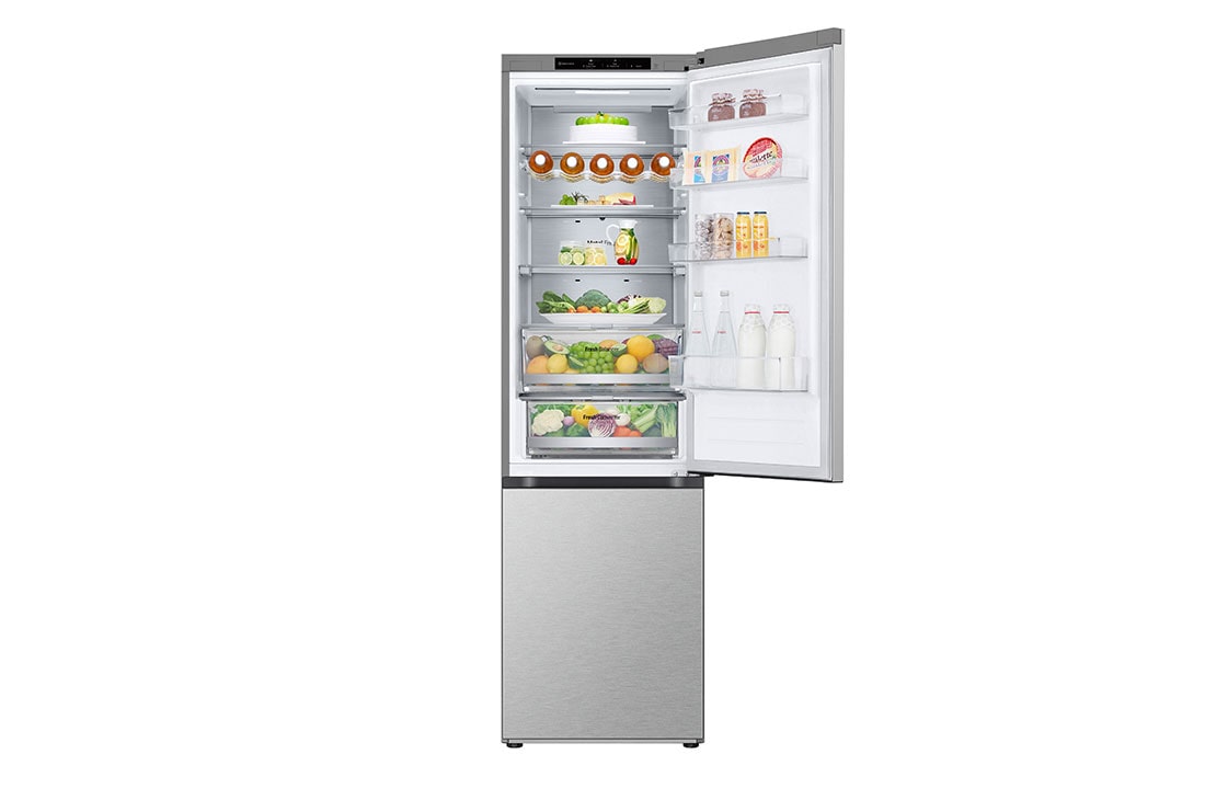 LG Combina Frigorifica LG, 387L, No Frost, Compresor Smart Inverter,  Display cu LED Interior, Clasa D, Front Open with food, GBV7280DMB, thumbnail 2