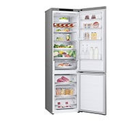 LG Combina Frigorifica LG, 387L, No Frost, Compresor Smart Inverter,  Display cu LED Interior, Clasa D, LeftSideOpen view with food, GBV7280DMB, thumbnail 11