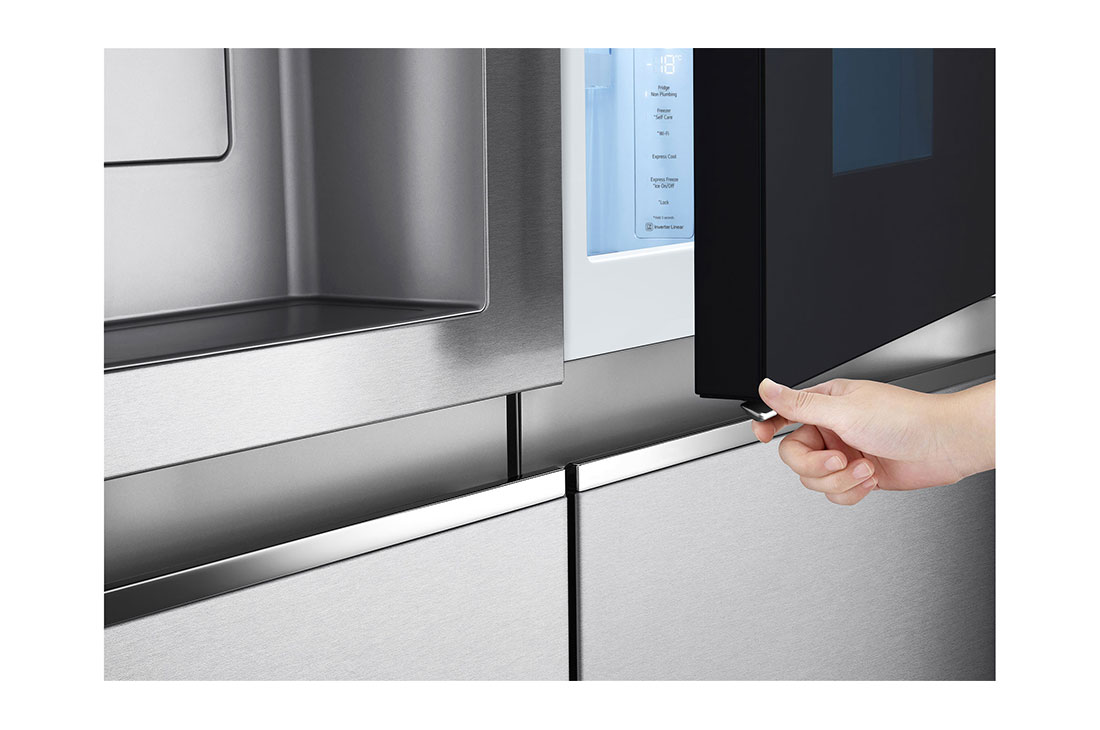 LG Side by Side LG, 635L, Instaview, UVnano™, WI-FI, Handle , GSXV91MBAE, thumbnail 5