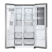 LG Side by Side LG, 635L, Instaview, UVnano™, WI-FI, Front all door open without food, GSXV91MBAE, thumbnail 12