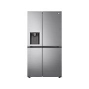 LG Frigider Side by Side, 635L, No Frost, Compresor Linear Inverter, Multi-Air Flow, front view, GSLV51PZXE, thumbnail 1