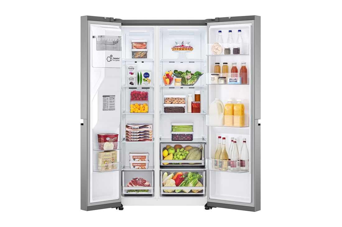 LG Frigider Side by Side, 635L, Compresor Linear Inverter, DoorCooling+™, FrontOpen, GSLV50PZXE, thumbnail 2