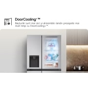LG Frigider Side by Side, 635L, Compresor Linear Inverter, DoorCooling+™, GSLV50PZXE, thumbnail 16
