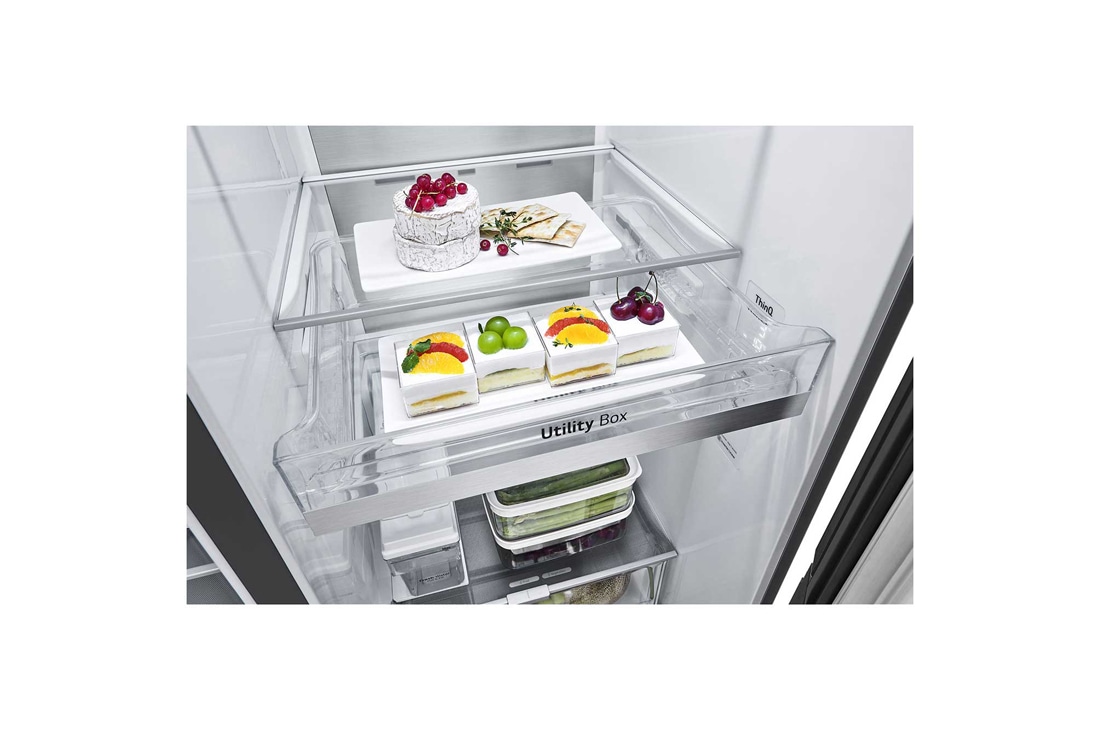 LG Frigider Side by Side cu Instaview, 635L, Compresor Linear Inverter, WI-FI, Detail 4, GSXV91MCAE, thumbnail 9