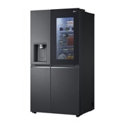 LG Frigider Side by Side cu Instaview, 635L, Compresor Linear Inverter, WI-FI, 45 degree right view, GSXV91MCAE, thumbnail 14