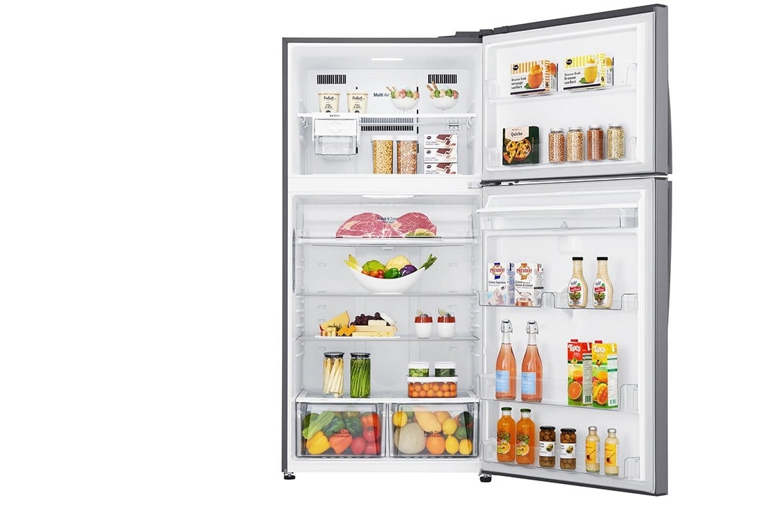 LG Frigider LG, 592 L, No Frost, Compresor Smart Inverter, WI-FI, Front view with food open door, GTF916PZPED, thumbnail 2