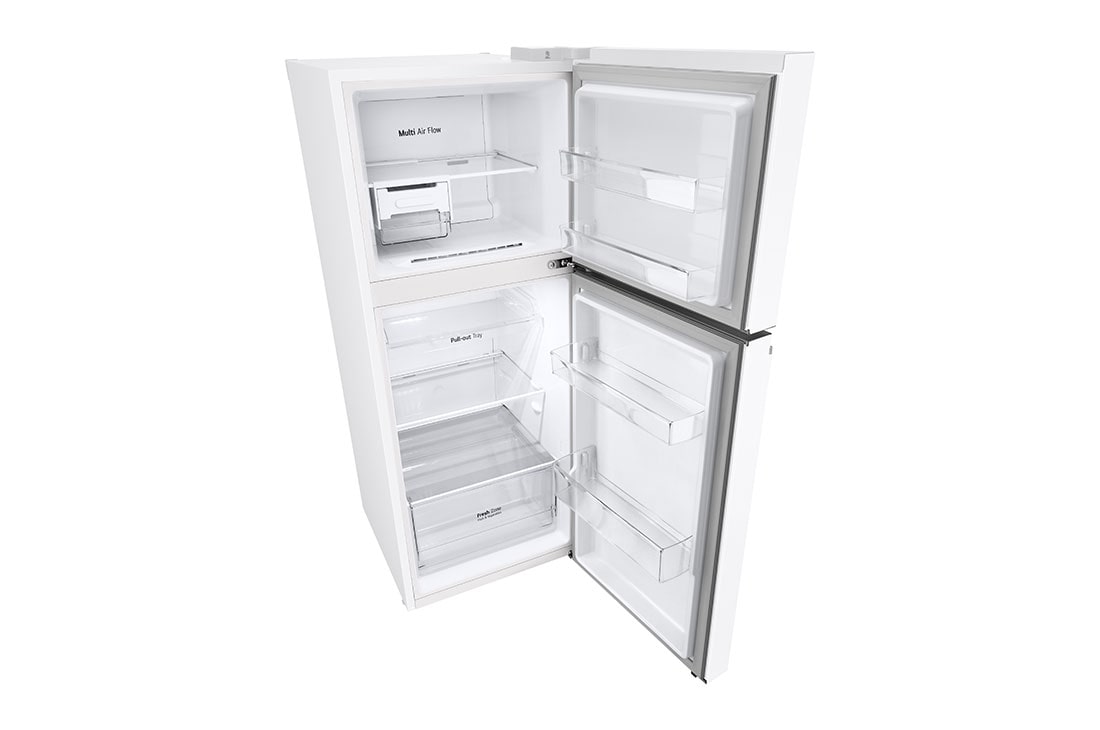 LG Frigider LG, 217 L, No Frost, Compresor Smart Inverter, Multi-Air Flow, Left perspective all door open view , GTBV22SWGKD, thumbnail 10