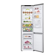 LG Combină Frigorifică LG, 386L, No Frost, Compresor Smart Inverter, Door Cooling™, open door front view with food , GBF3202DPY, thumbnail 2