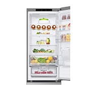 LG Combină Frigorifică LG, 386L, No Frost, Compresor Smart Inverter, Door Cooling™, open door with food, GBF3202DPY, thumbnail 9