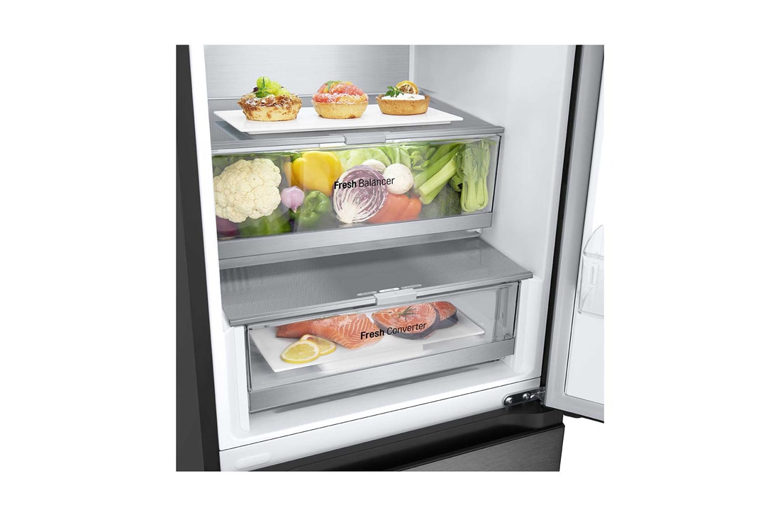 LG Combină Frigorifică LG, 387L, No Frost, Compresor Smart Inverter, Wi-Fi, Drawer with Food view, GBV7270DEV, thumbnail 8