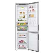 LG Combină Frigorifică LG, 387L, No Frost, Compresor Smart Inverter,  Door Cooling+™ , open door front view with food , GBV22NCCPY, thumbnail 2